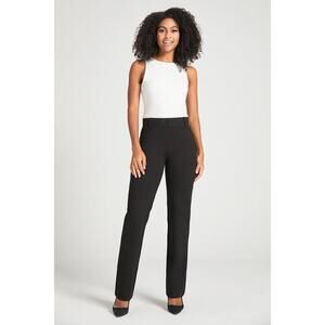 Betabrand the Dress Pant Yoga Pants Straight Leg in Black Women’s Medium Petite